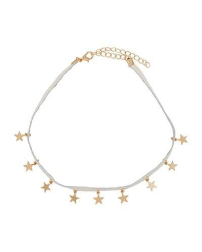 Faux Leather Choker Necklace W/