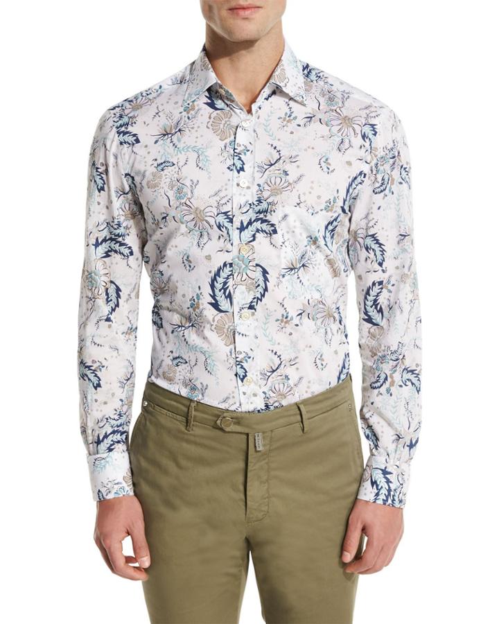 Floral-print Oxford Sport