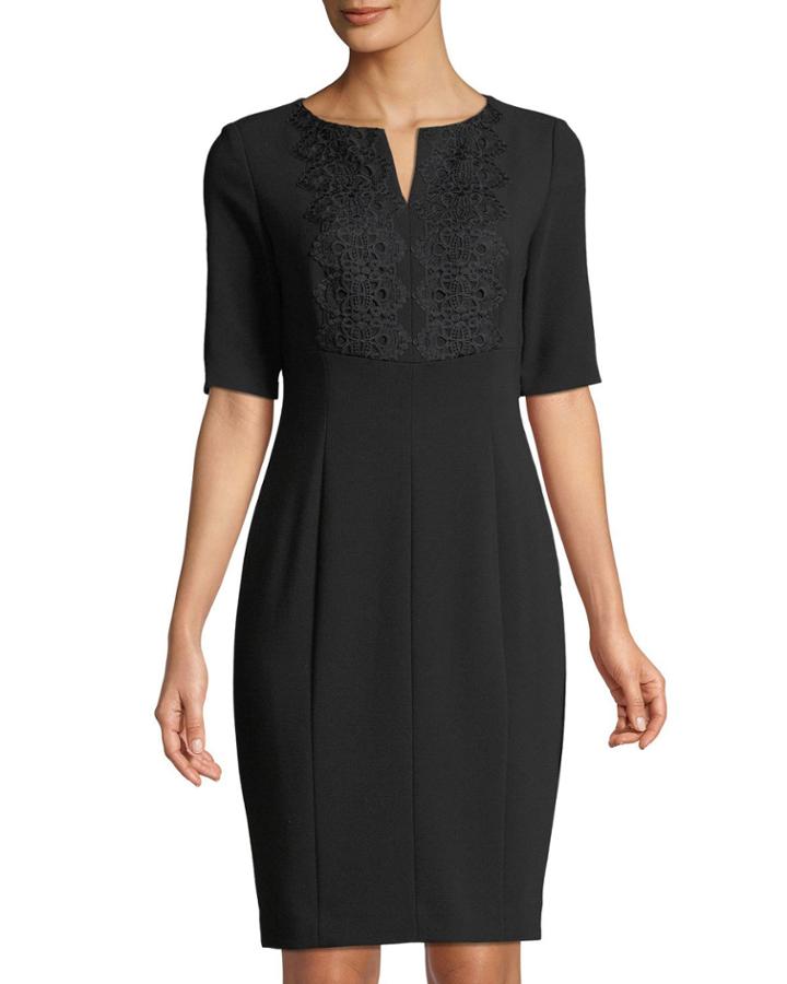 Half-sleeve Lace-front