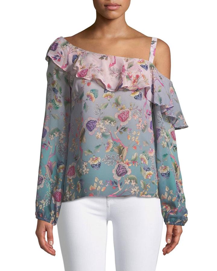 Sway Asymmetric Cold-shoulder Top