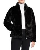 Faux-fur Stand-collar Jacket