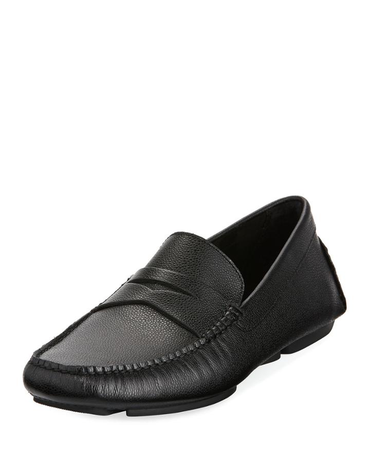 Men's Vinco Pebbled Leather Drivers