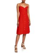 Sweetheart-neck Button-front