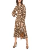 Floral-embroidered Blouson Sleeve