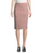 Gingham Knit Pencil