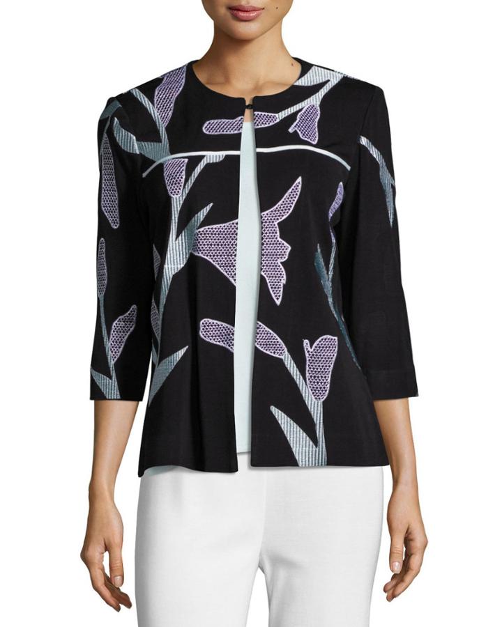 Graphic Petal 3/4-sleeve Jacket,