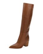 Leather To-the-knee Boot