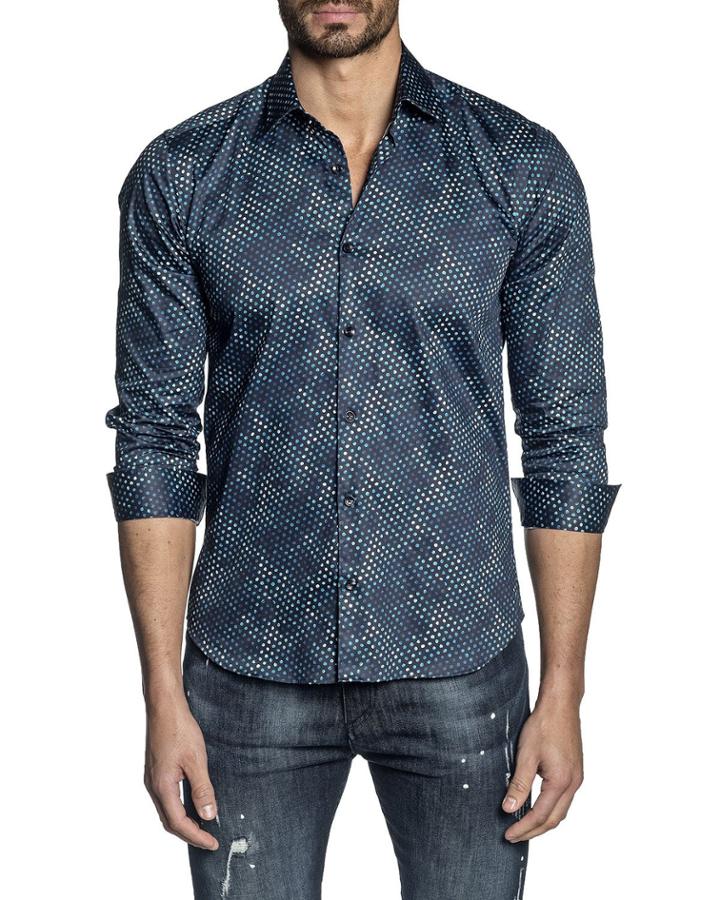 Men's Pixel-print Long-sleeve
