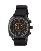 Clubmaster Classic Chronograph Watch, Black/orange