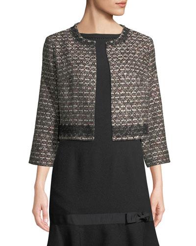 Lace-trimmed Tweed Jacket