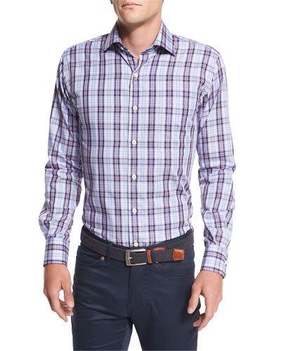 Plaid Sport Shirt, Navy