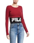 Maria Colorblocked Logo Printed Cropped
