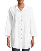 Elin Bracelet-sleeve Button-front Tunic