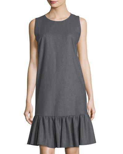 Cashmere Flannel Drop-waist Dress