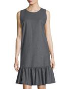Cashmere Flannel Drop-waist Dress