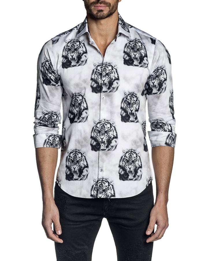Men's Tiger-print Long-sleeve