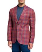 Men's Plaid Linen/wool