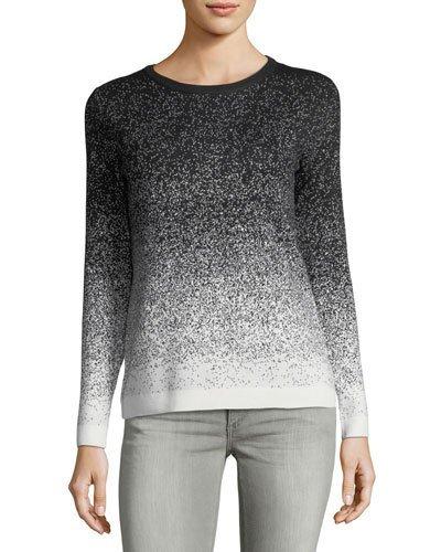 Birdseye Jacquard Ombre Pullover Top