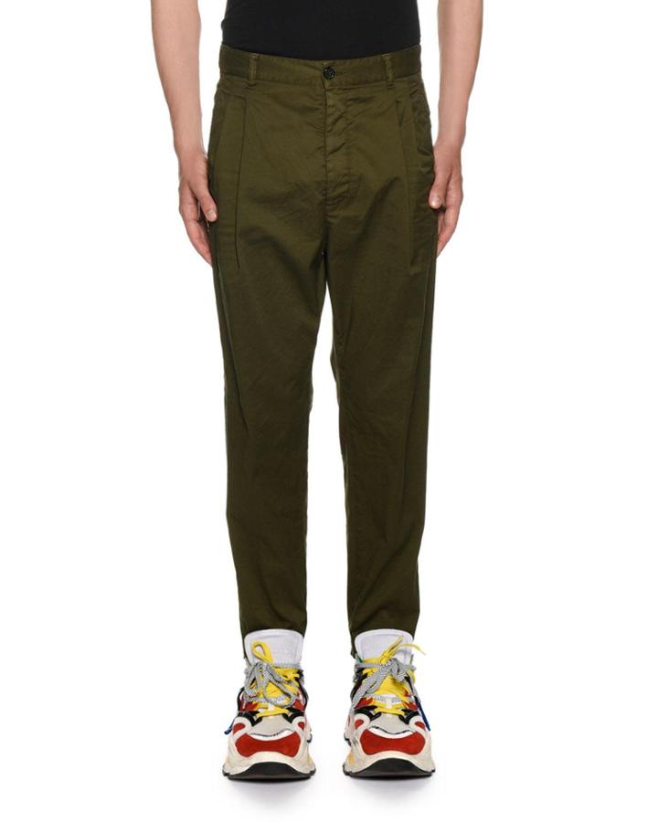 Men's Pleated-front Chino Pants