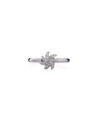 Sesi 18k White Gold Pave Diamond Small Starfish Ring,