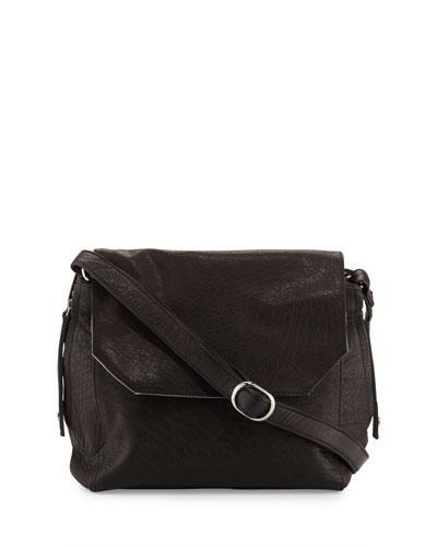 Clive Leather Satchel Bag, Black