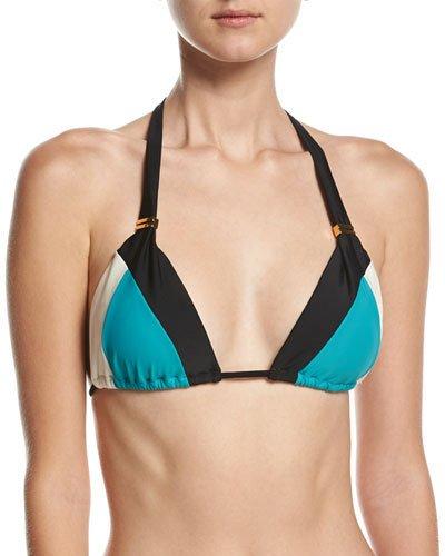 Bia Patchwork Embellished Swim Top,