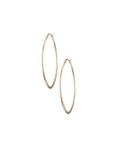 Golden Almond Hoop Earrings