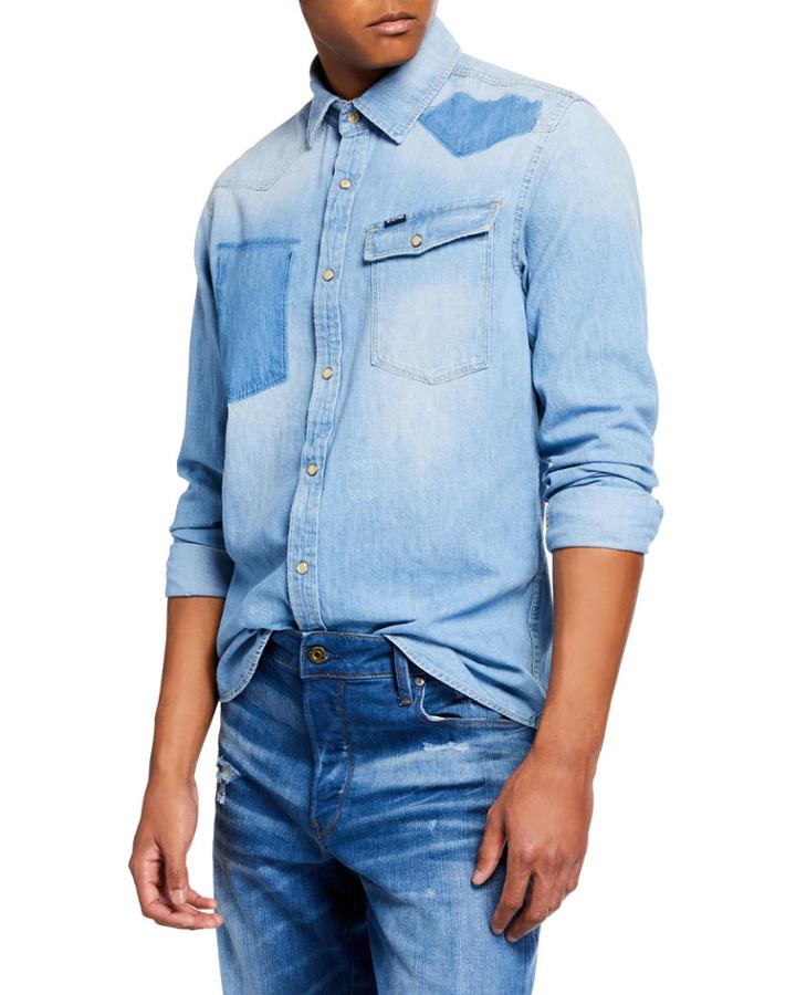 Men's 3301 Light Vintage Aged Denim