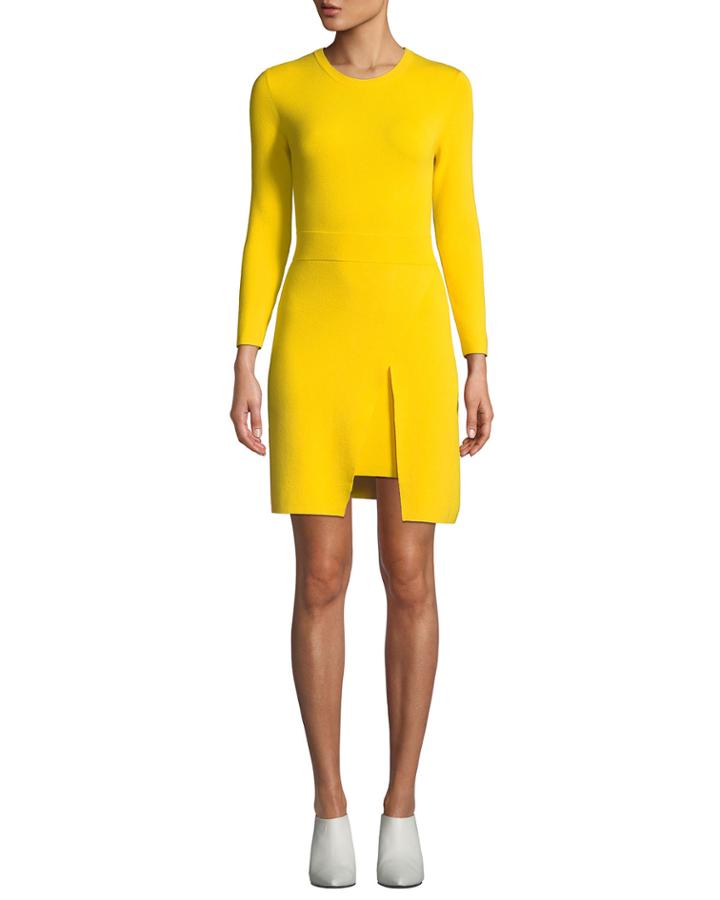 Hadley Long-sleeve Dress W/ Slit