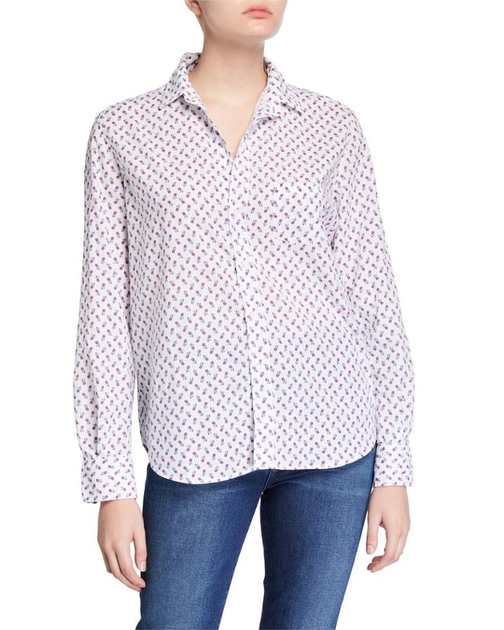 Eileen Button-down Printed Chambray