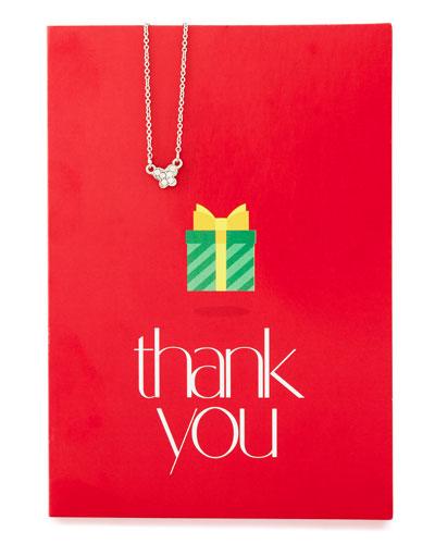 Butterfly Necklace With Thank You Card