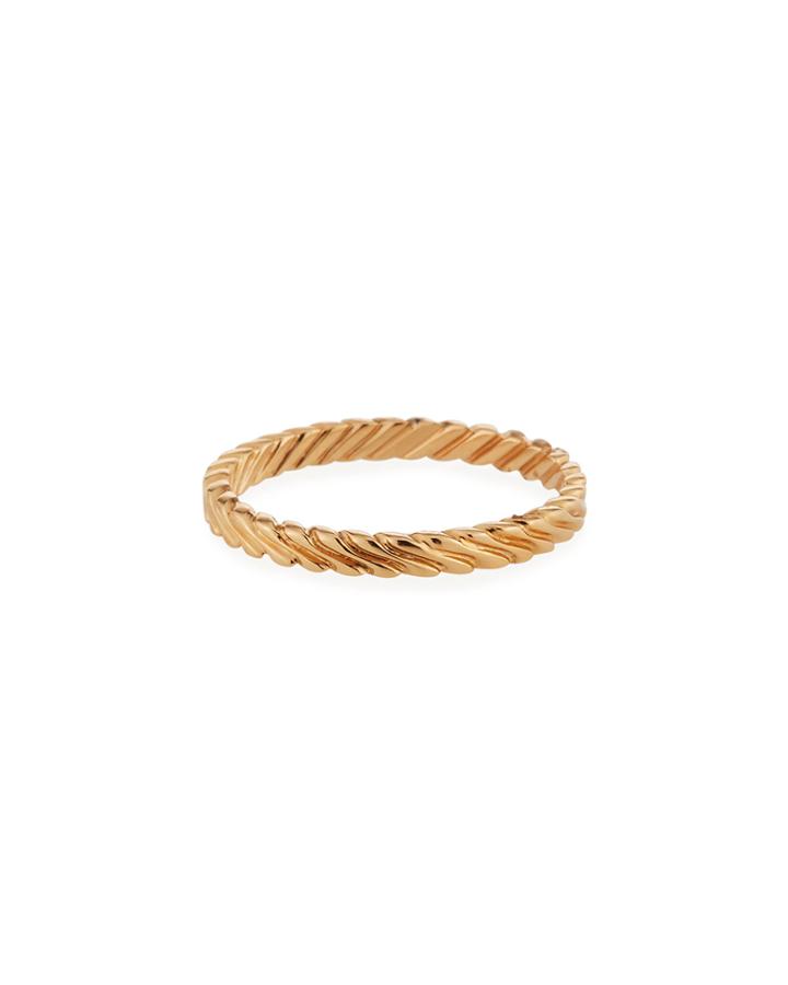 18k Rose Gold Cable Ring,