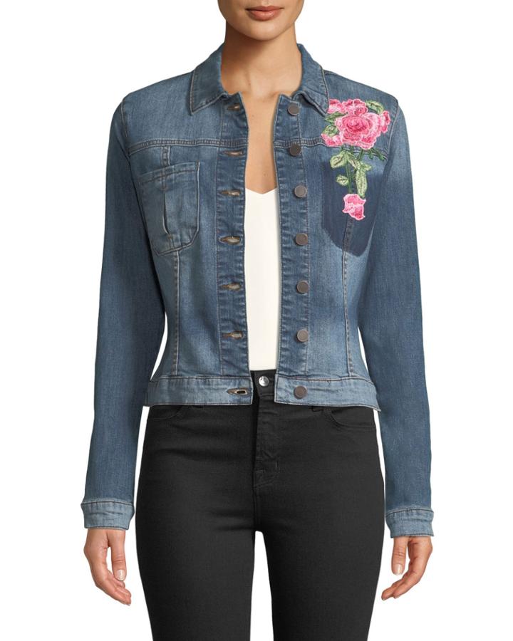Amelia Embroidered Denim Jacket