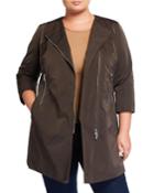 Plus Size Shelby Zip-front Jacket