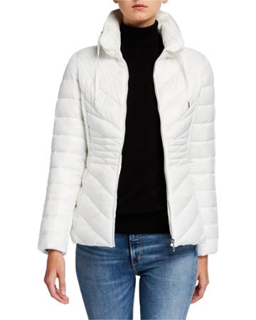 Quilted Packable Puffer Coat