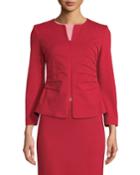 Kate Sunburst Zip-front Jersey Jacket