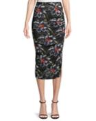 Cinched Mesh Floral-print