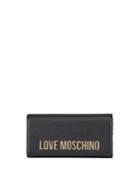 Golden Logo Wristlet Bag