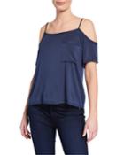 Bail Out Cold-shoulder Short-sleeve Top