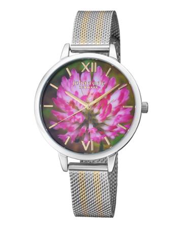 38mm Rodklover Flower Watch W/ Mesh Strap, Golden/silvertone