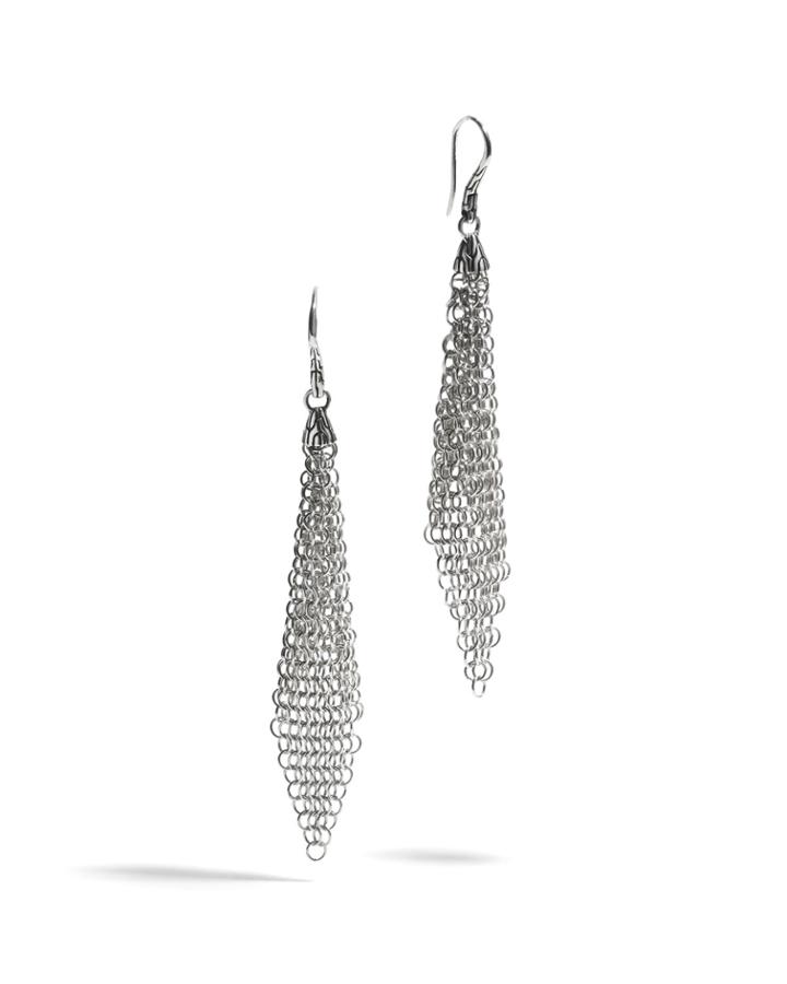 Classic Chain Silver Chain-mail Earrings