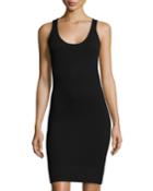 Minnie Rose Scoop-neck Jersey Tank Dress, Black, Women's,