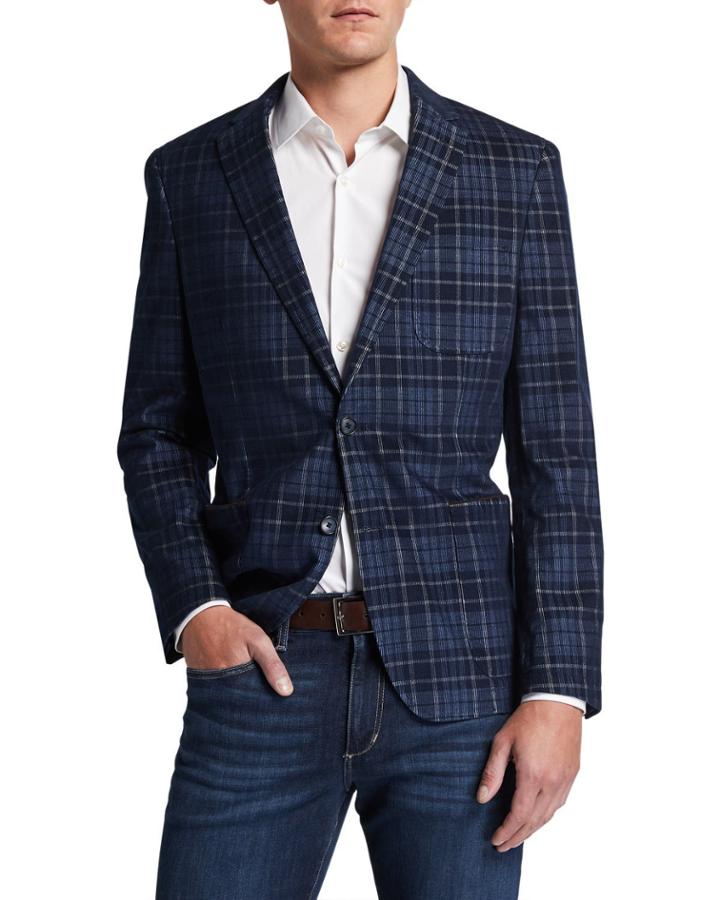 Men's Plaid Corduroy