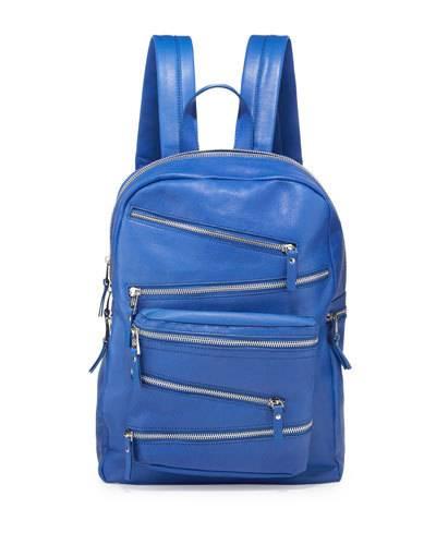 Angel Large Zip-front Leather Backpack,