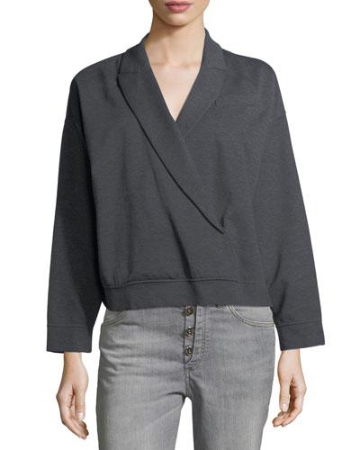 Faux-wrap Jersey T-shirt