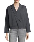 Faux-wrap Jersey T-shirt