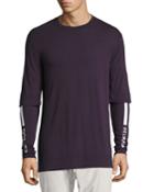 Double-sleeve Logo-print T-shirt, Fig