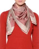 Check-print Silk
