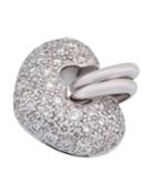 18k White Gold Diamond Heart Pendant