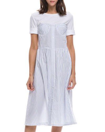 Tee/striped Dress Twofer
